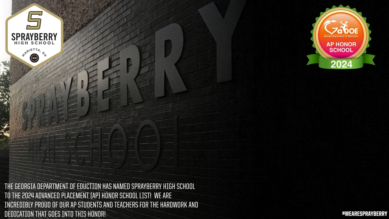 AP Honor School | Sprayberry High School | 2024